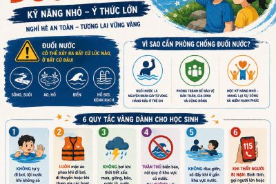 Tăng cường tuyên truyền phòng, chống đuối nước cho học sinh trong dịp hè năm 2026.